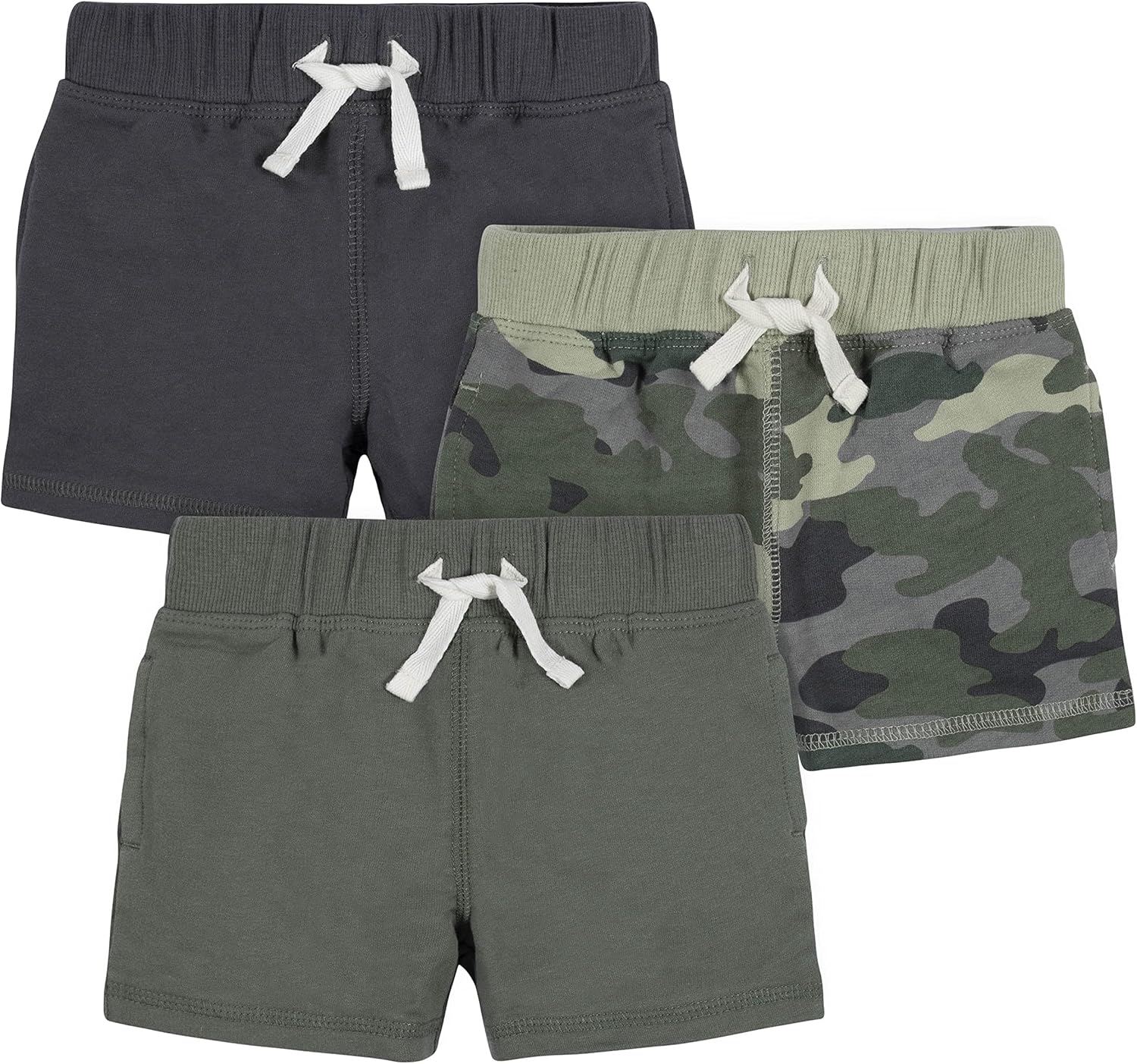 Detalle de Gerber Toddler 3-Pack Pull-on Knit Shorts – Short décontracté pour bébé et tout-petit