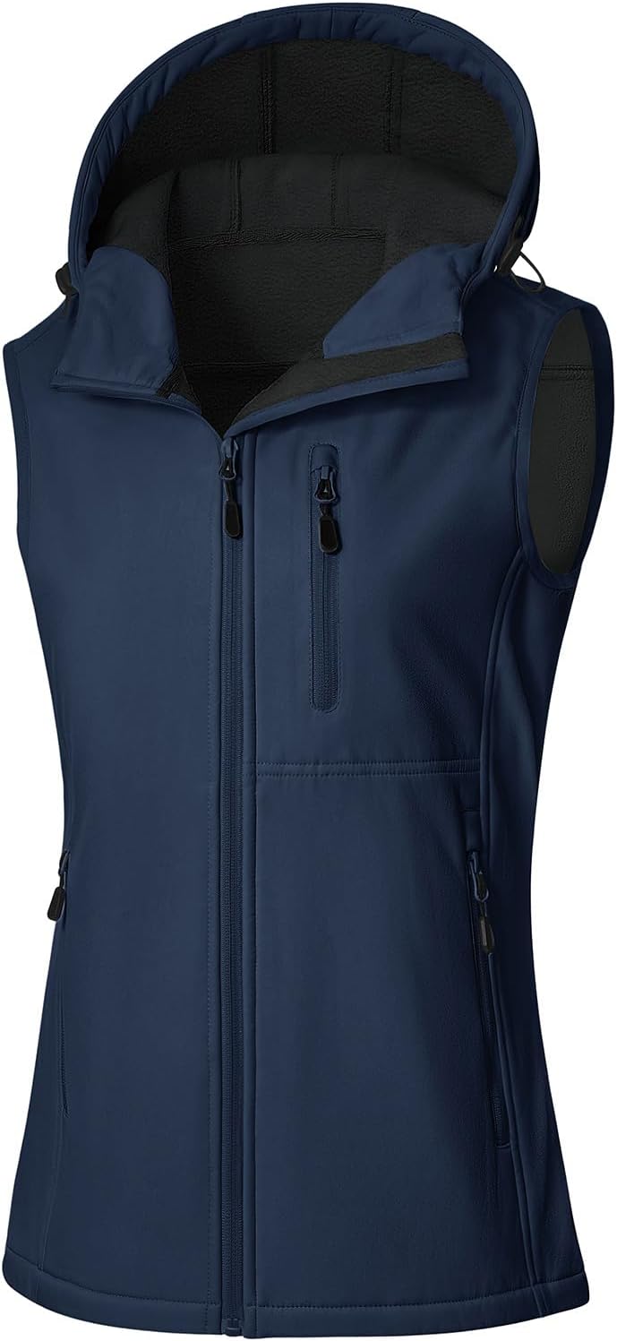 RITOSTA Damen Outdoor-Softshell-Weste wasserdicht mit Windschutz und Taschen