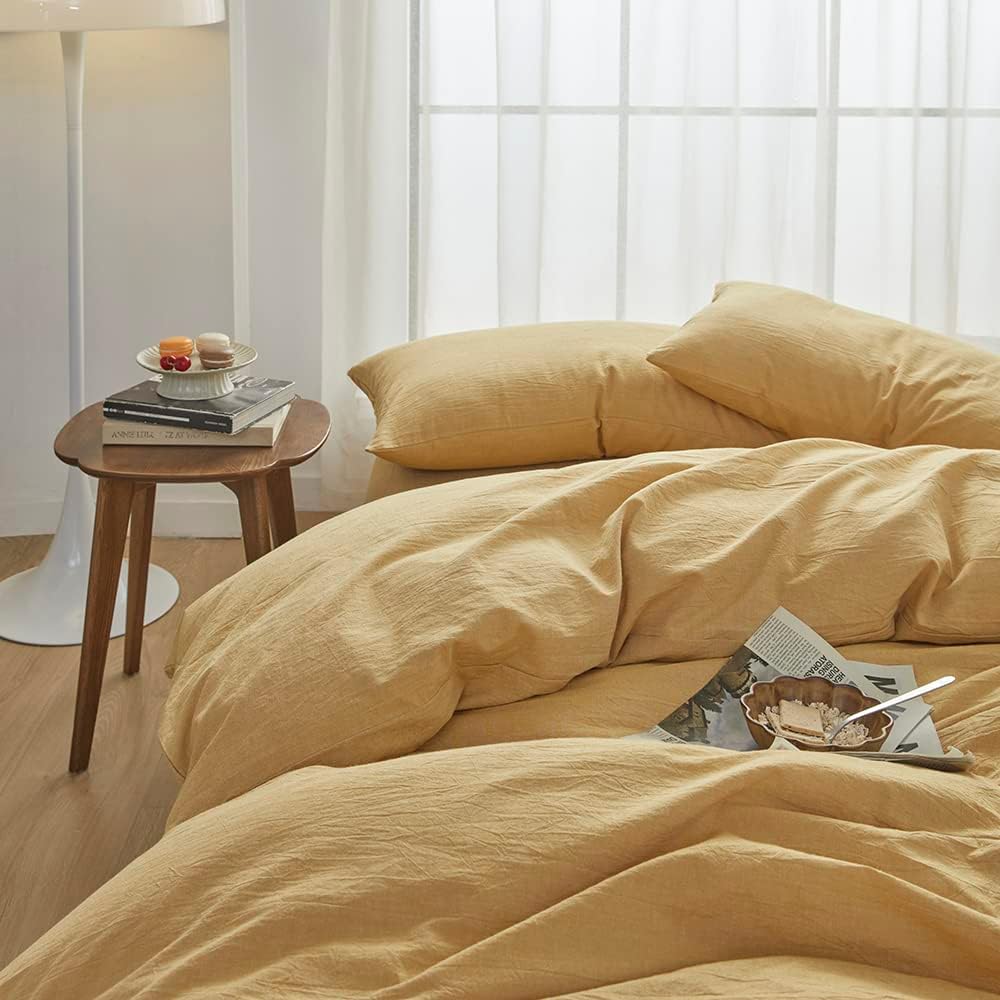 Thumbnail 1 de FACE TWO FACE King Ginger Duvet Cover Set, 100% Washed Cotton