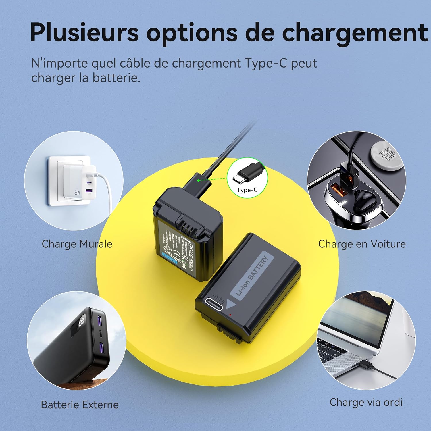 Detalle 2 de ENEGON NP-FW50 Ersatzbatterien 1500mAh