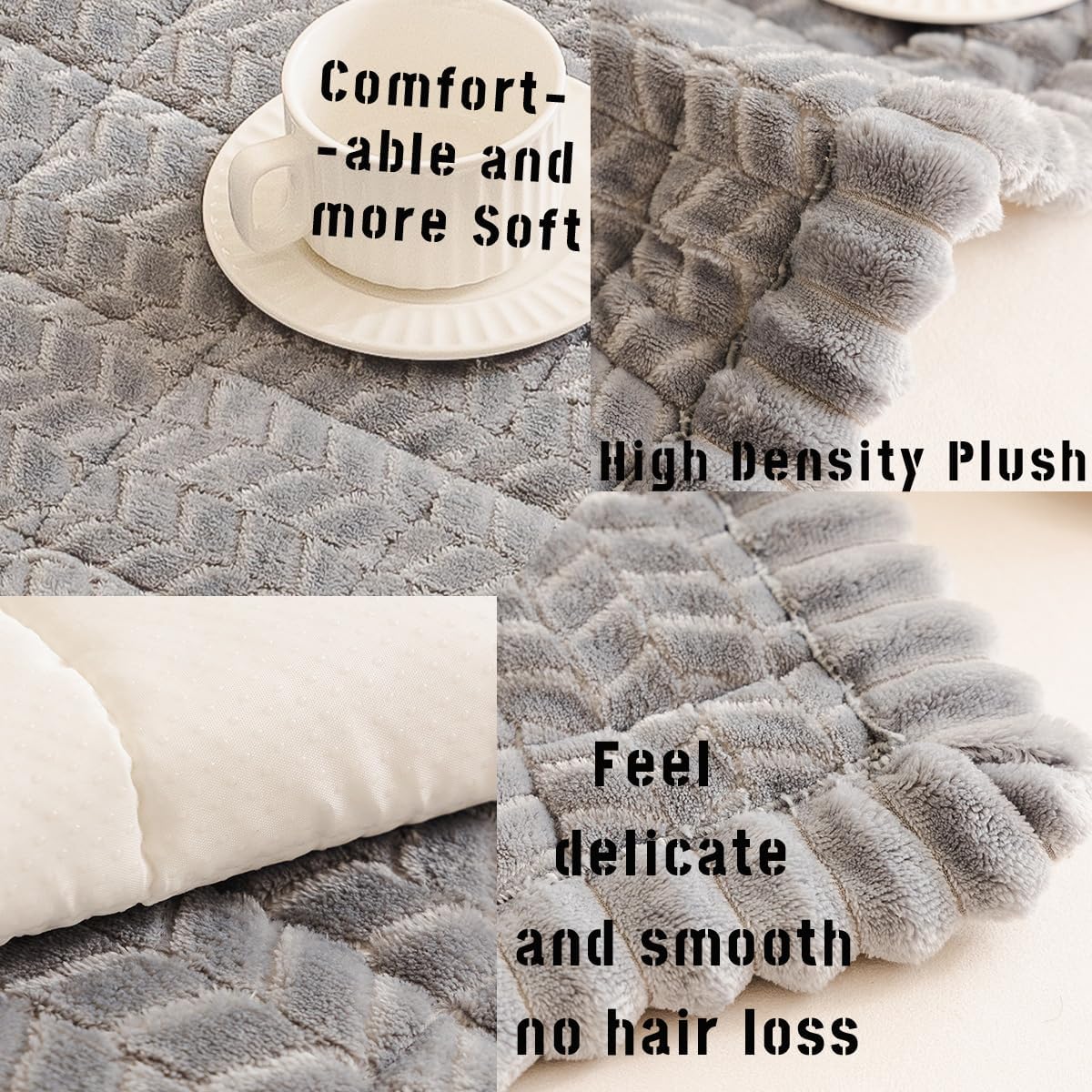 Detalle de Mitid Fuzzy Sofa Cover 72" pet-friendly ๐