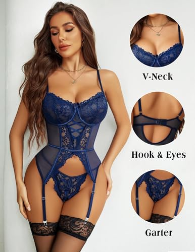 Detalle 2 de Avidlove Corset en dentelle pour femme