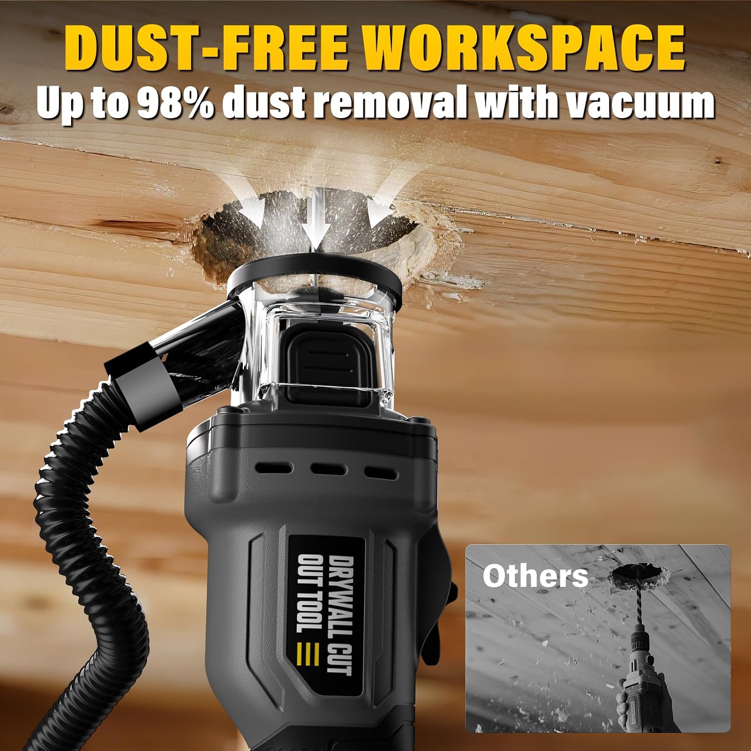 Detalle 2 de VERVEWAVE WT6700-12 Cordless Drywall Cut-Out Tool, 30,000 RPM Brushless Motor