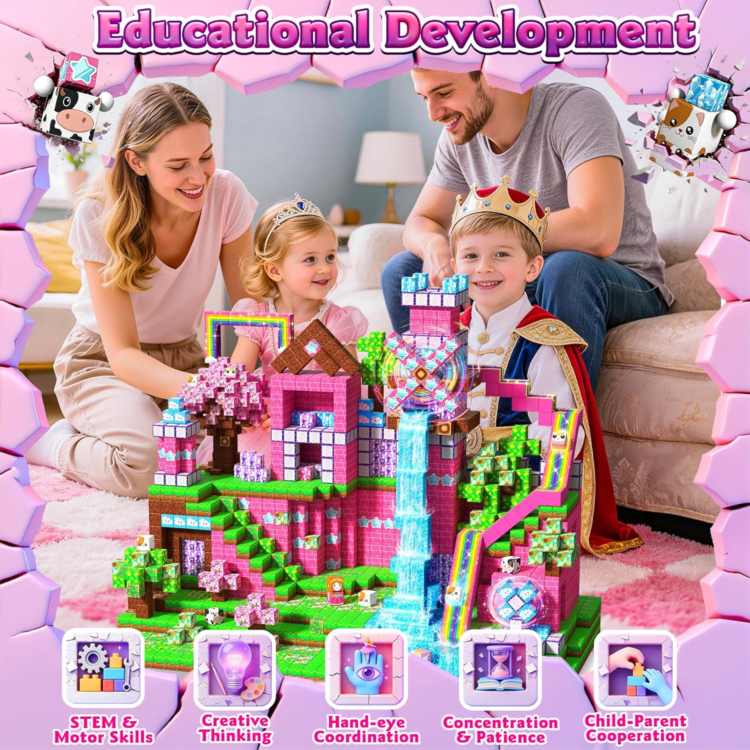 Thumbnail 5 de Prinhero Magnetische Bausteine mit 165 Teilen – Magnetspielzeug für Kinder ab 4 Jahren