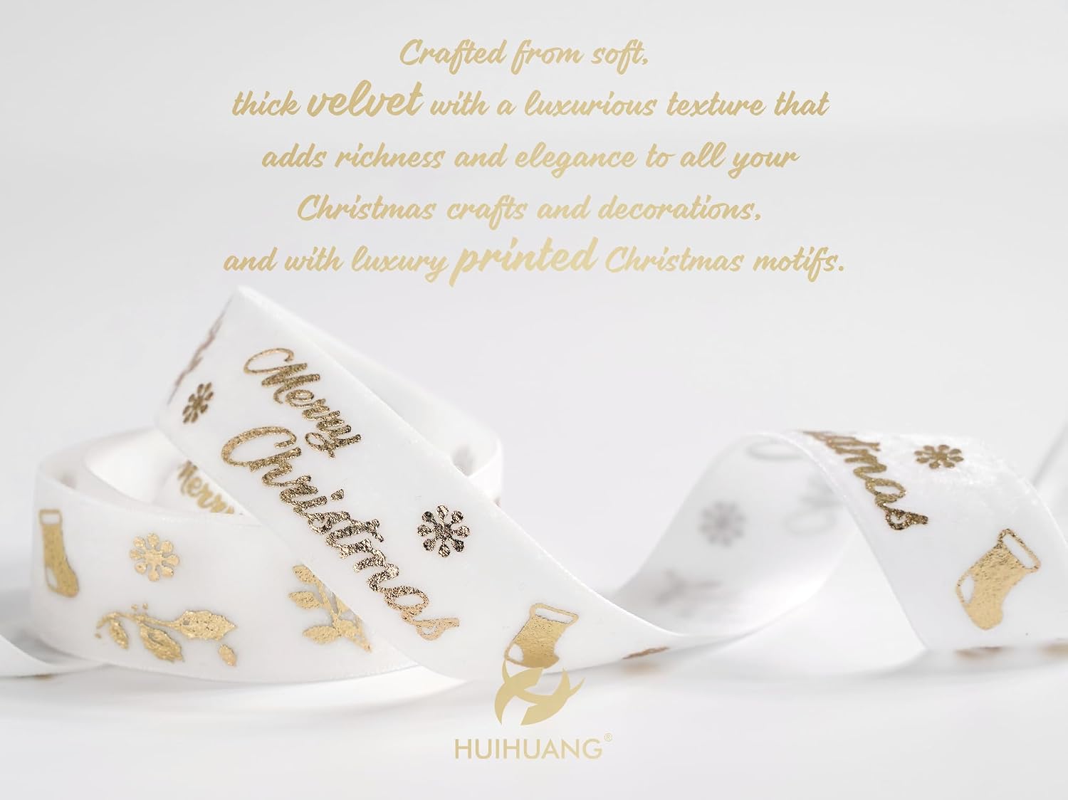 Thumbnail 3 de HUIHUANG Christmas Velvet Ribbon, 1 Inch