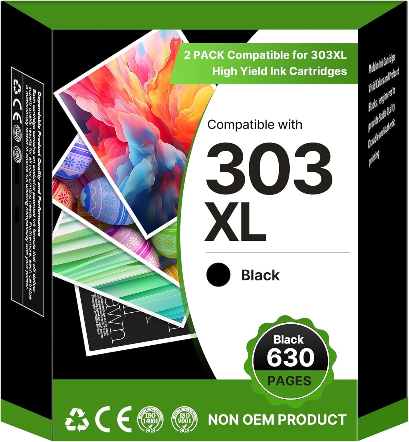 Cartuccia HP 303 XL Nero Sostituzione per Envy Photo (1-Pack) – Washope 303 XL
