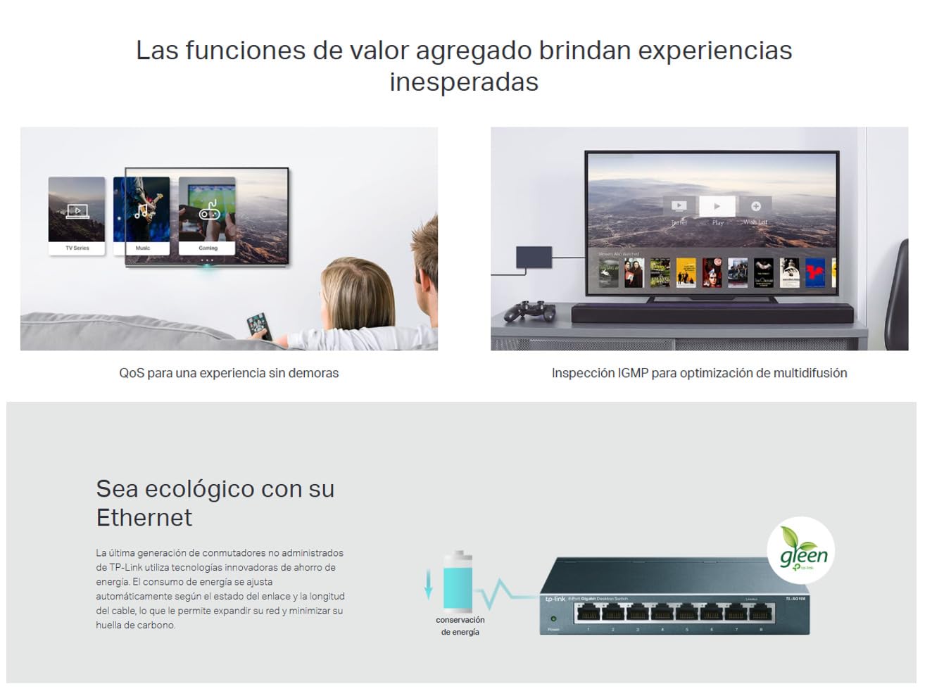 Thumbnail 6 de TP-Link TL-SG108 V3.0 Switch 8 Puertos Gigabit