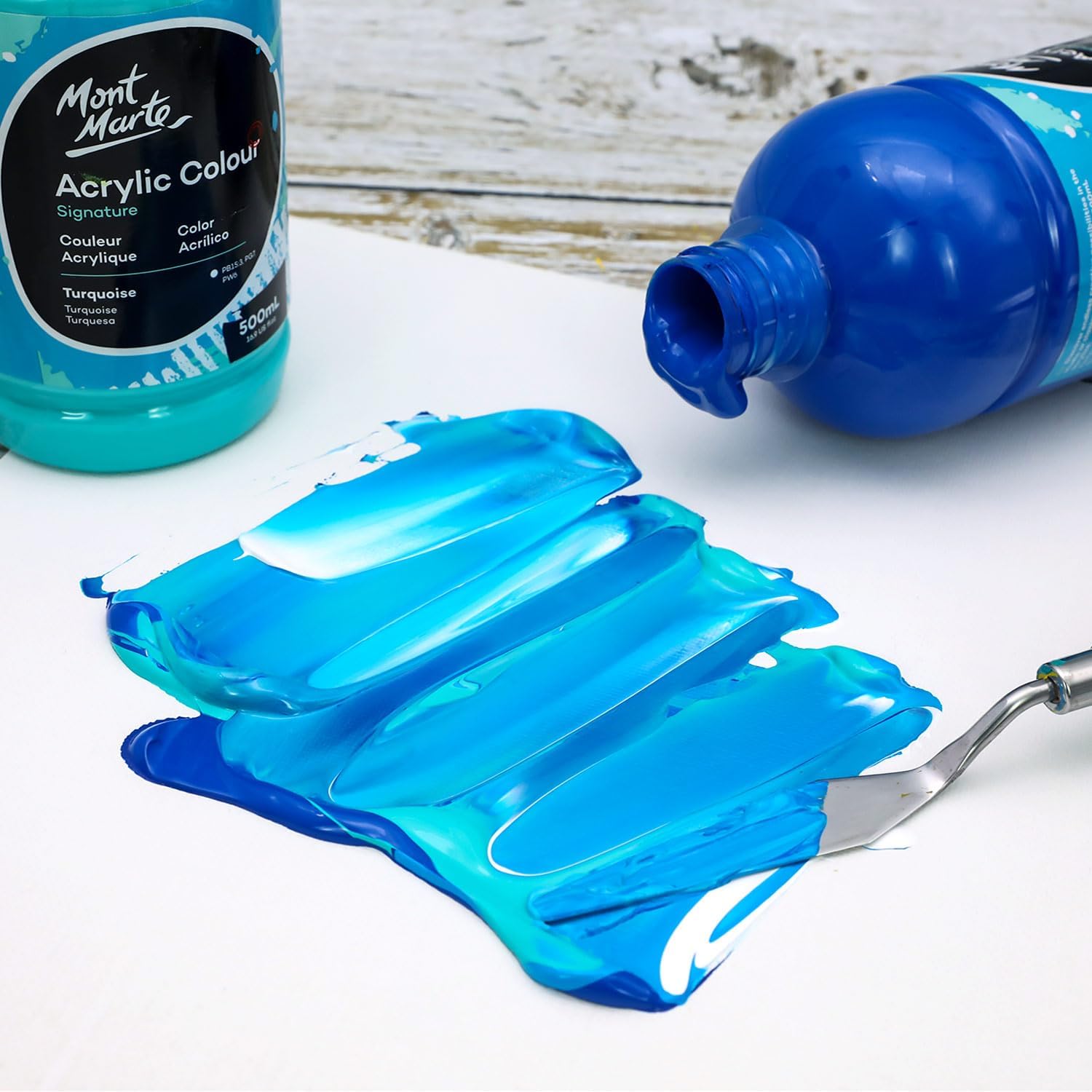 Detalle de Mont Marte acrylic paint set 12 x 500ml