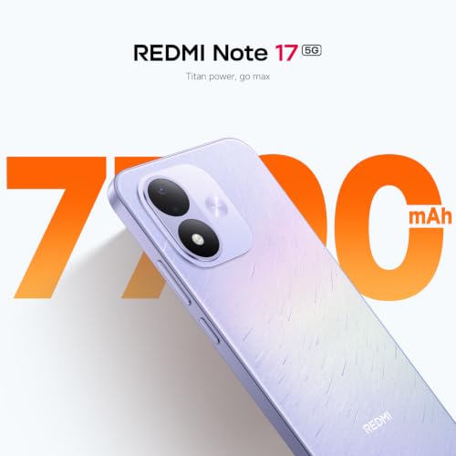 Detalle de Xiaomi Redmi Note 17 5G (6GB/128GB) in Black – 7700mAh Battery, 6.99" OLED