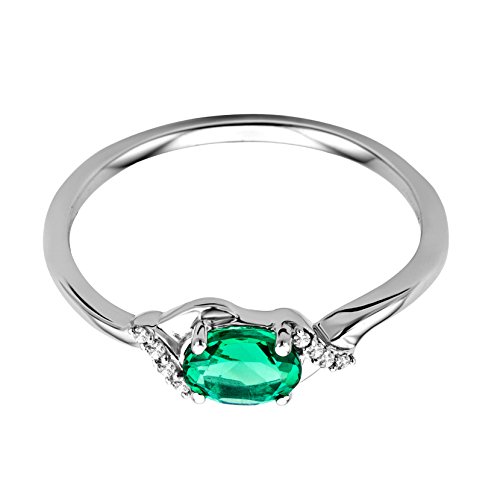 Detalle de MIORE Anillo solitario esmeralda 0,03 ct