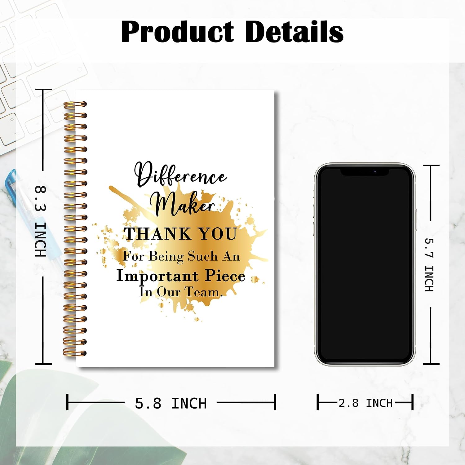 Thumbnail 6 de AJIPUX Difference Maker Spiral Notebook, 80 Pages, Hardcover