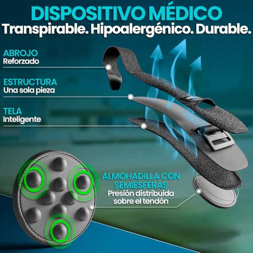 Detalle de NativoDex Codera Epicondilitis: Brazalete y Cincha para Hombre y Mujer