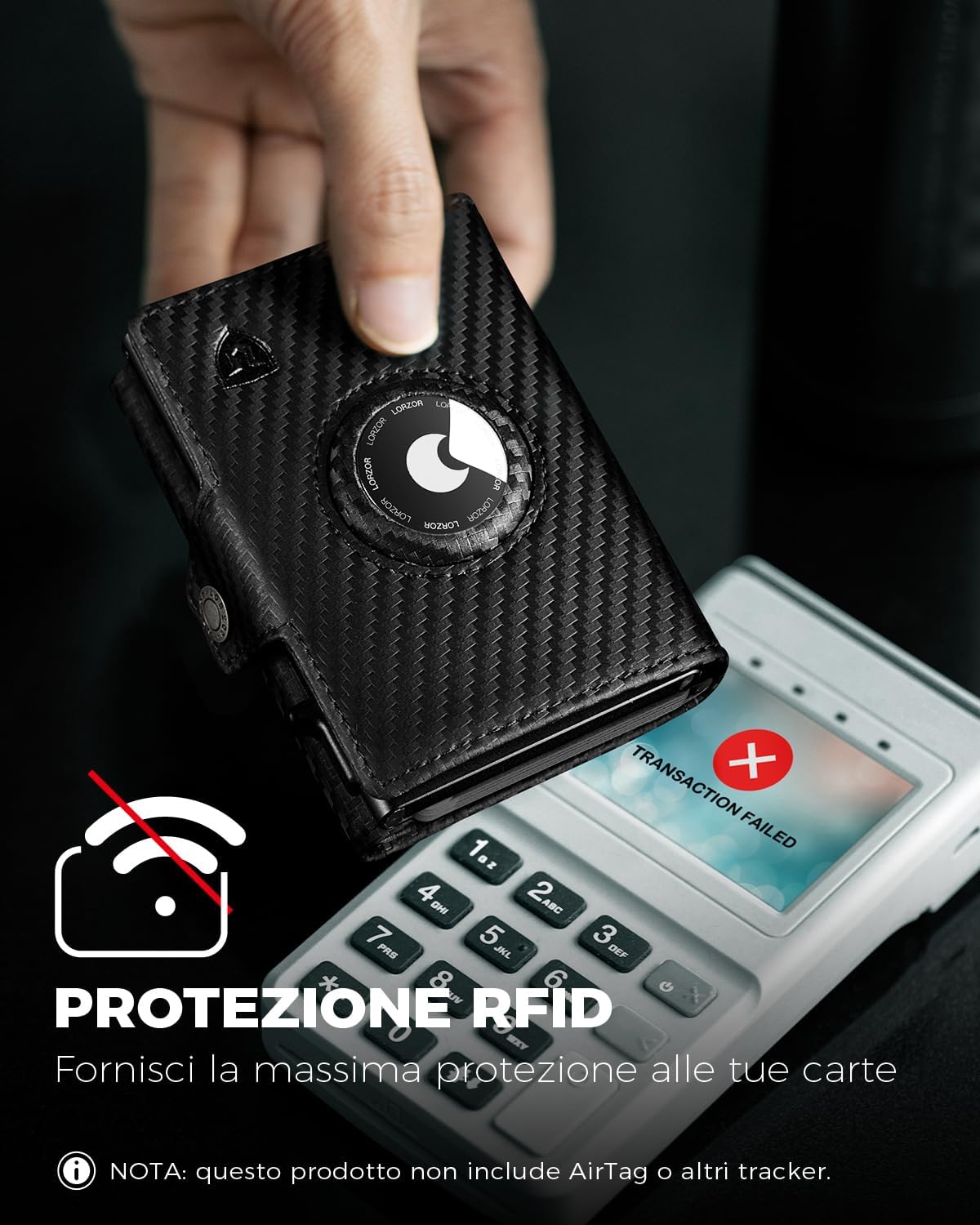 Thumbnail 6 de LORZOR Portafoglio Airtag slim 9,6