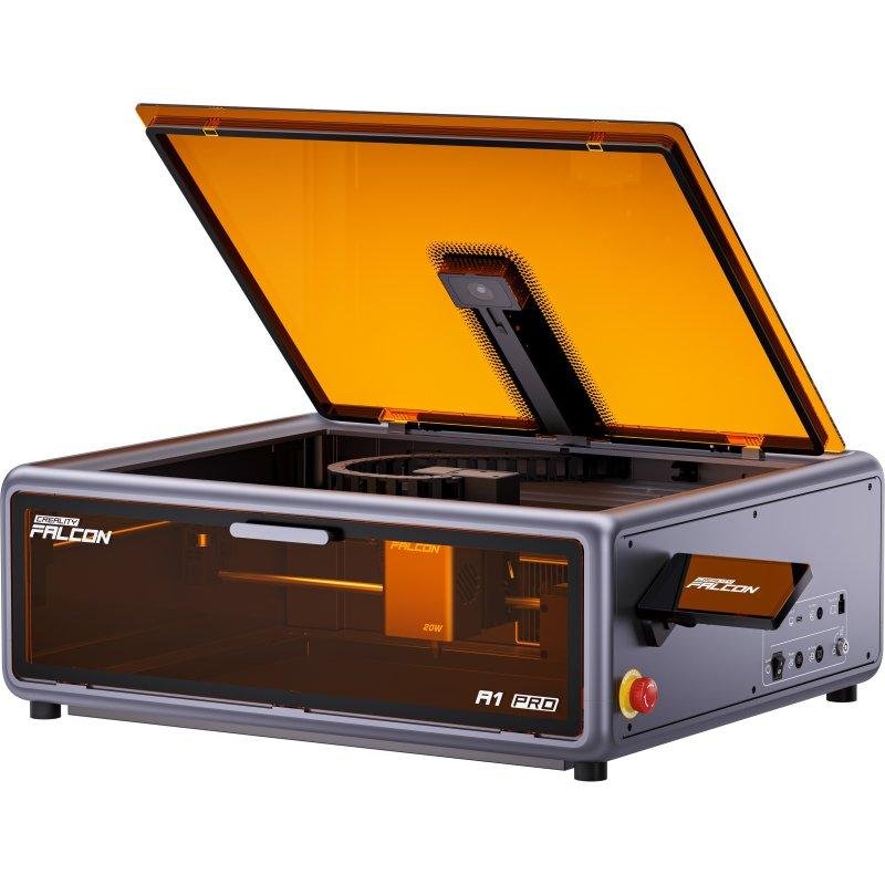Detalle 2 de Cortadora láser Creality Falcon A1 Pro 20 W: precisión, velocidad y enfoque automático IA