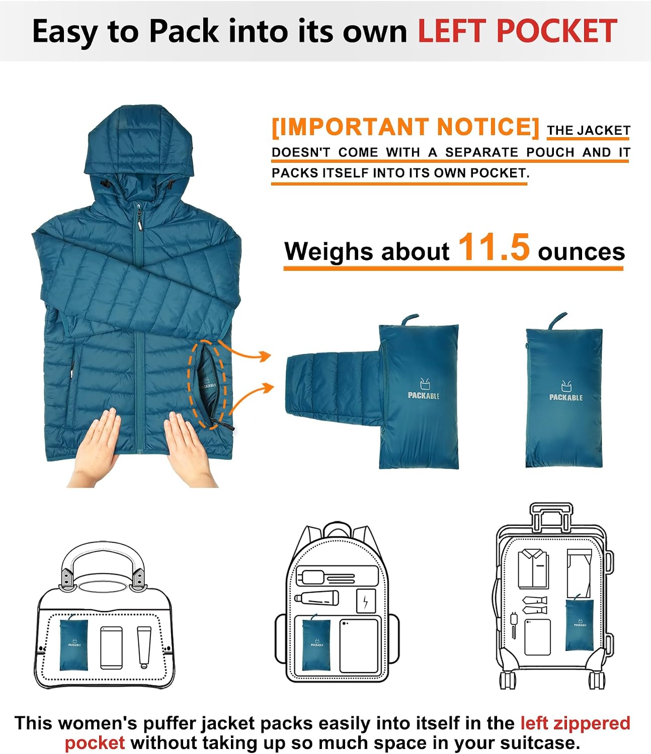 Thumbnail 1 de Outdoor Ventures puffer jacket with hood