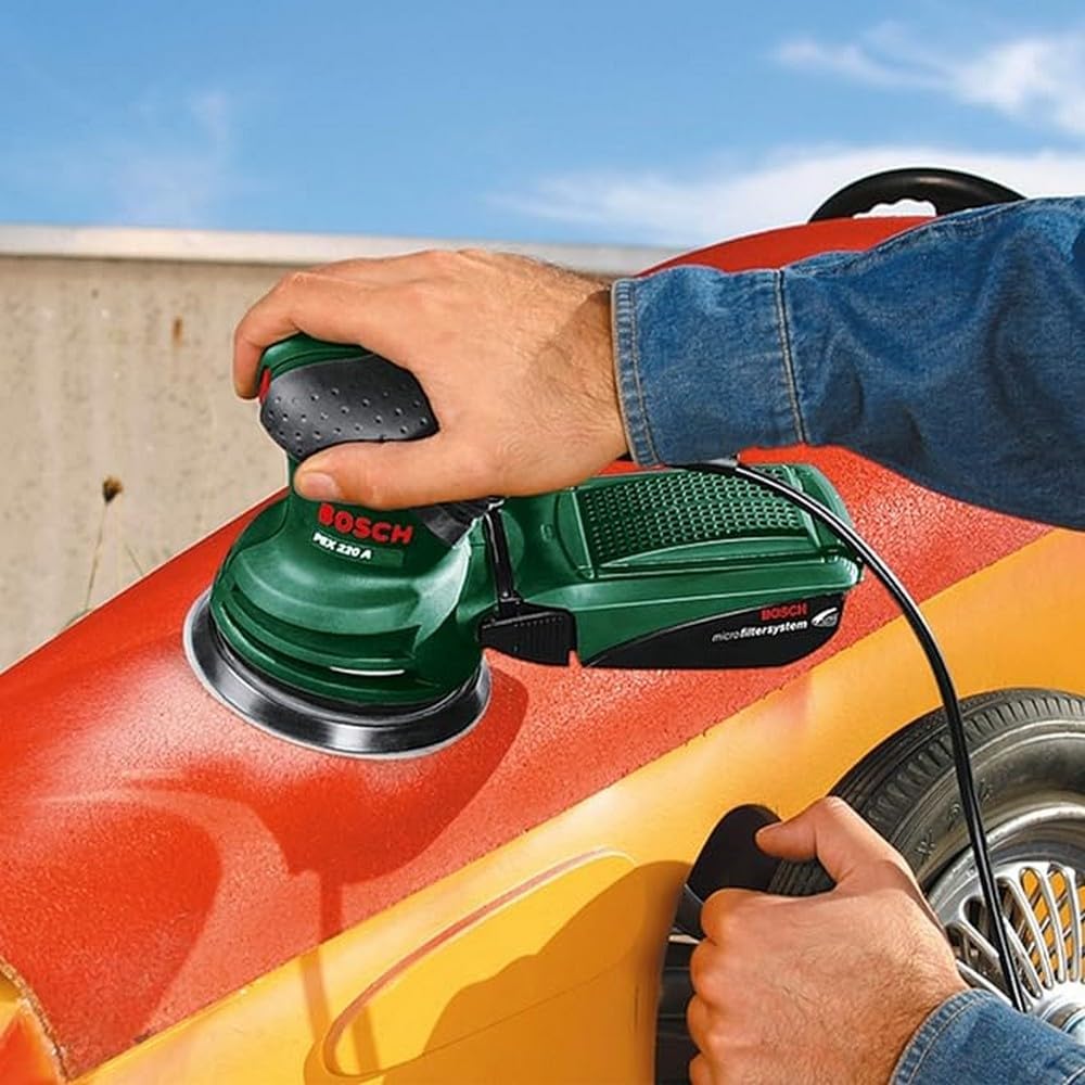 Thumbnail 3 de Bosch Ponceuse excentrique PEX 220 A – plateau 125 mm, aspiration microfiltre et disque auto-agrippant