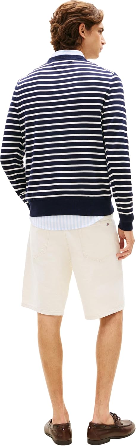 Detalle de Tommy Hilfiger Essential SSNL Cotton Crew Neck – zeitloser Baumwoll-Pullover