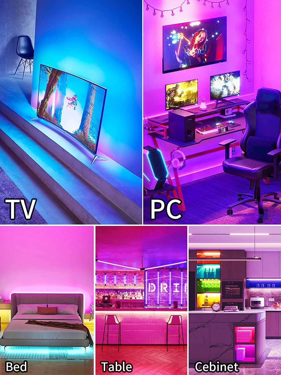 Thumbnail 5 de GIPOYENT TV Light Strip 5M RGB backlight