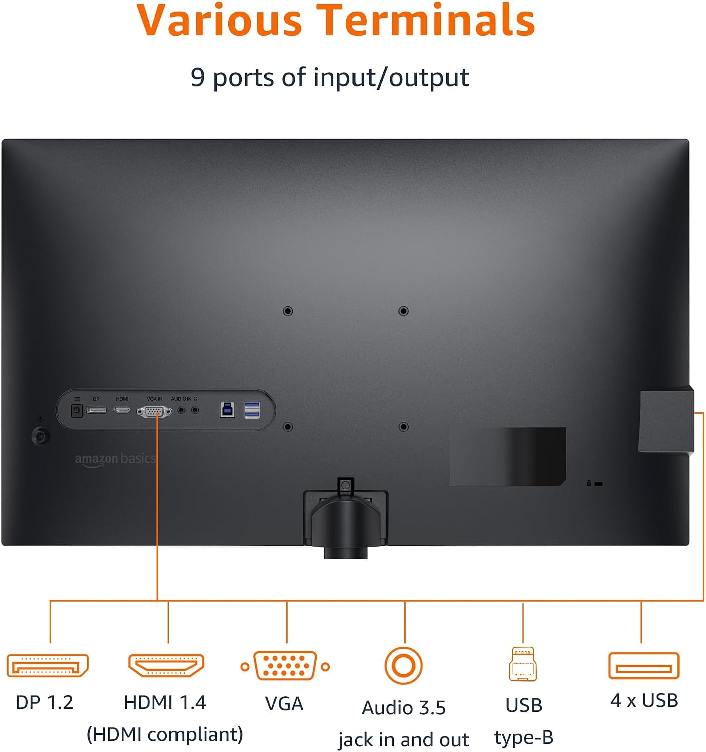 Detalle de Amazon Basics C27M2020EU – monitor 27″ IPS Full HD 100 Hz z głośnikami