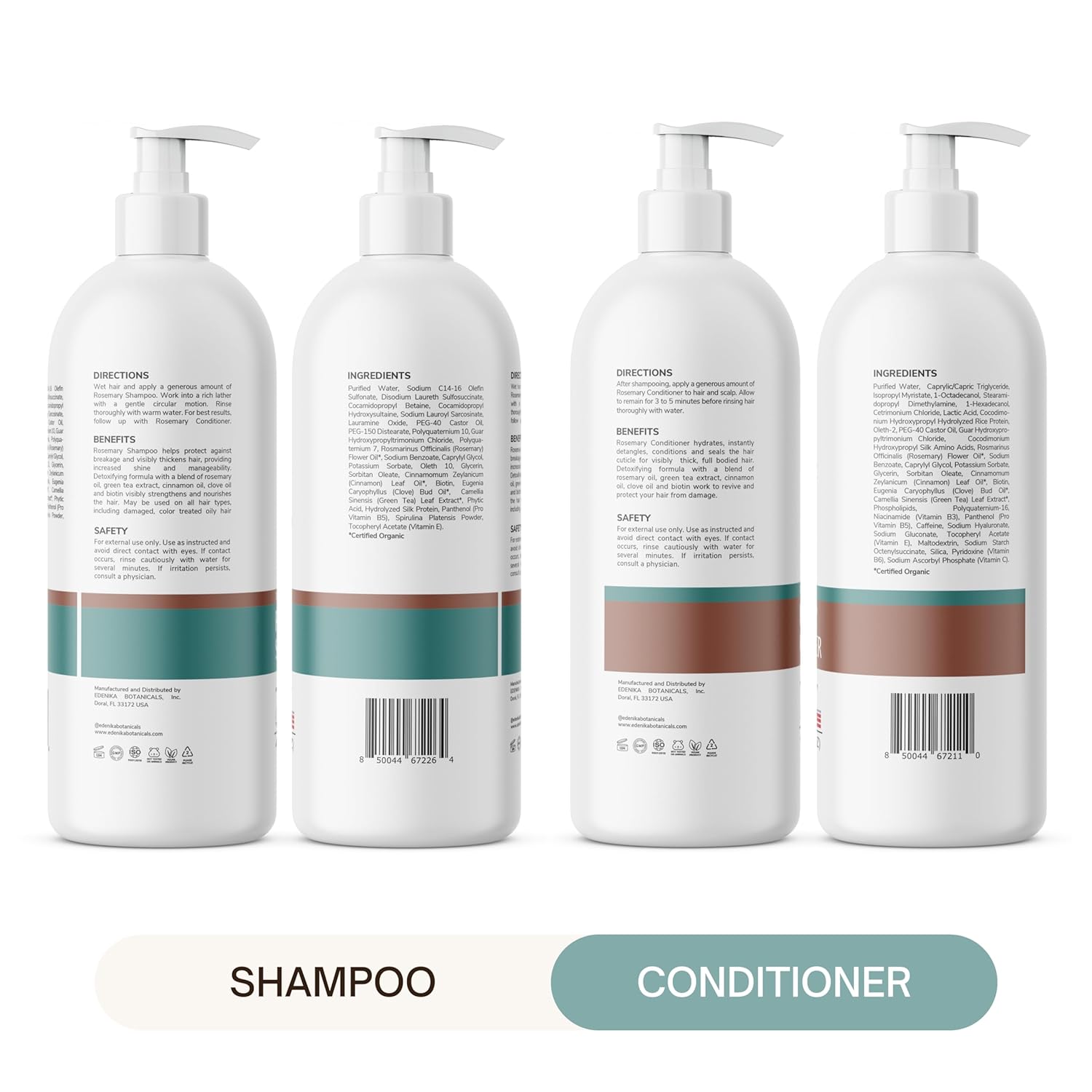 Thumbnail 6 de Edenika Rosemary Oil Shampoo, Conditioner Set