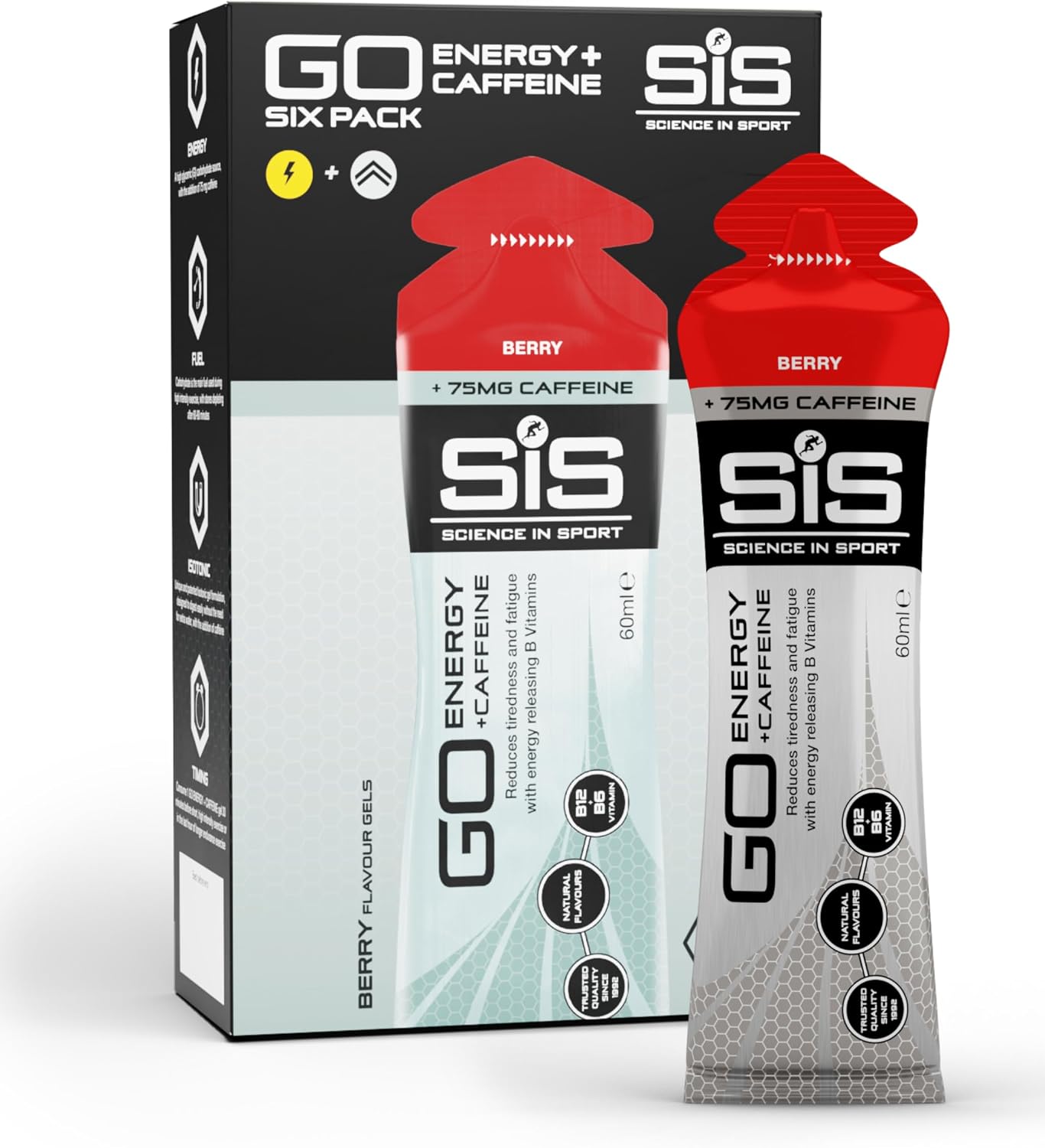 Detalle de Science in Sport Go Isotonic Gel with Caffeine Berry 60ml