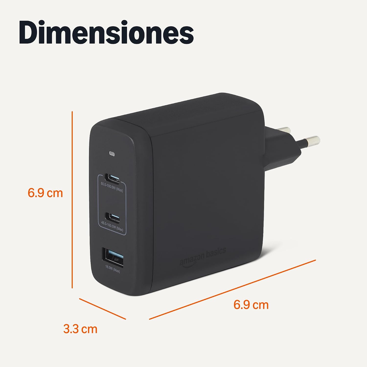 Thumbnail 4 de Amazon Basics Cargador USB-C Nano GaN 120W