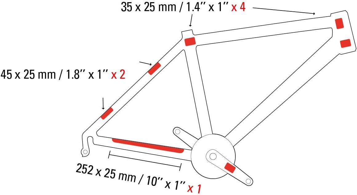 Detalle de Zefal Shield Lite framebeschermingsfolie, transparant, maat S, 7-delig