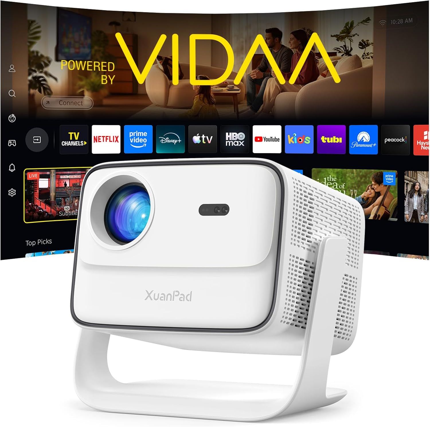 Detalle de XuanPad smart projector with 42W Dolby Audio