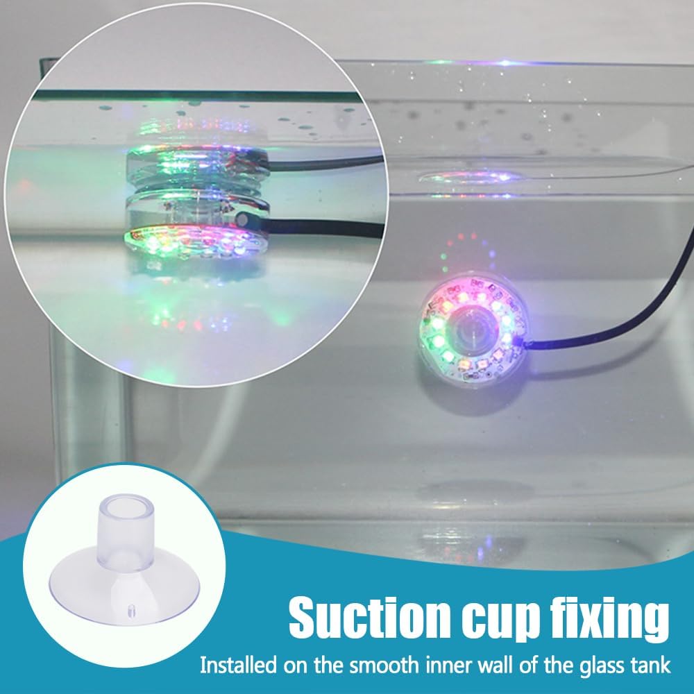 Detalle 2 de MiOYOOW LED Aquarium Light: IP68 Submersible RGB USB Light with Suction Cups