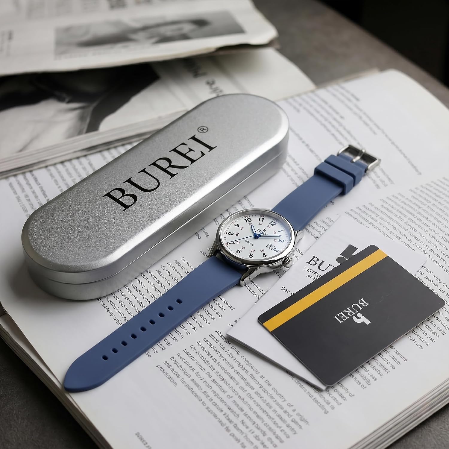 Thumbnail 5 de BUREI Montre infirmière cadran lisible