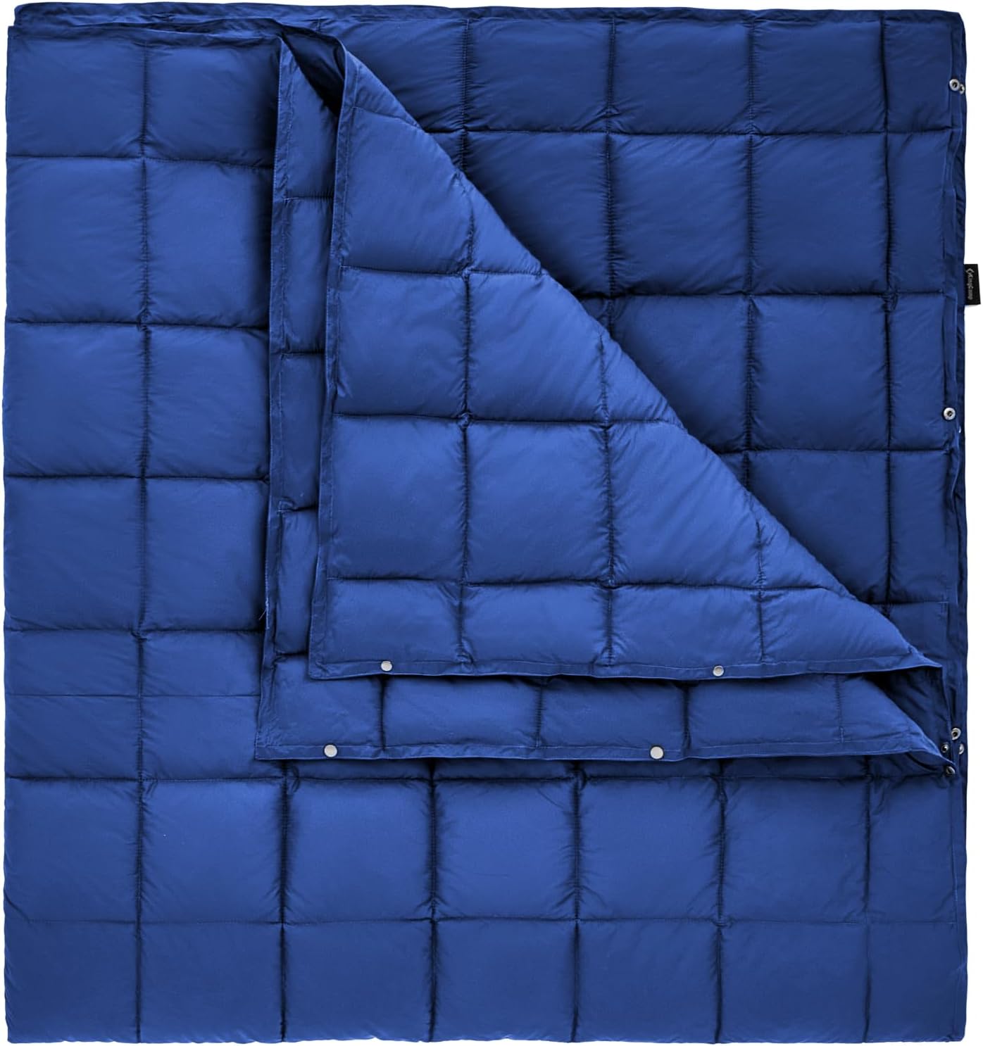 Detalle de KingCamp 203×213 cm Coperta da Campeggio Ultraleggera con Bottone a Pressione – Multifunzionale per Campeggio, Viaggi e Tempo Libero
