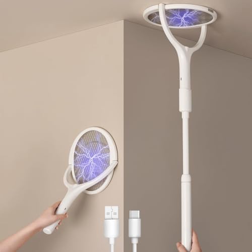 Detalle de GeckoMan raqueta mosquitos eléctrica 43 a 70 cm