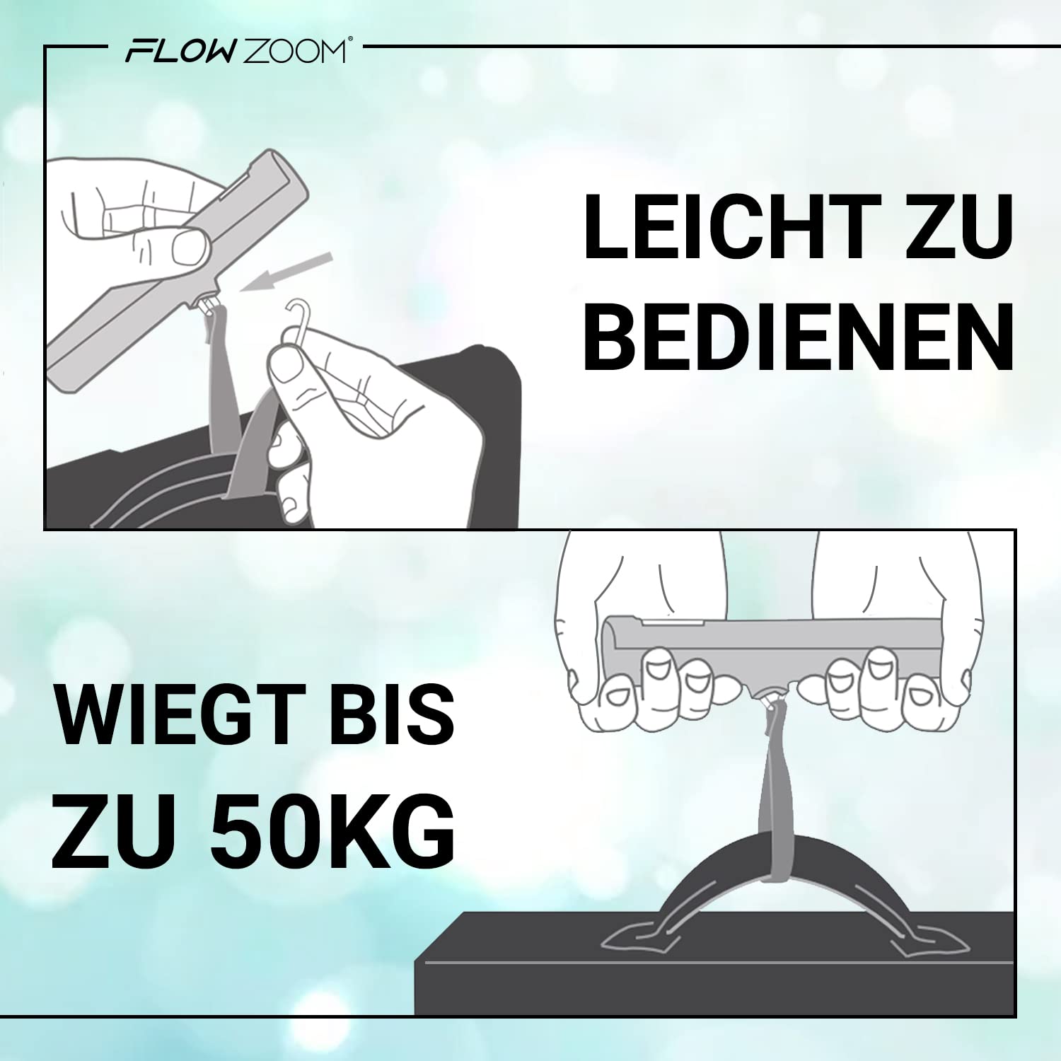 Detalle 2 de FLOWZOOM SHAKEE Kofferwaage 50 kg
