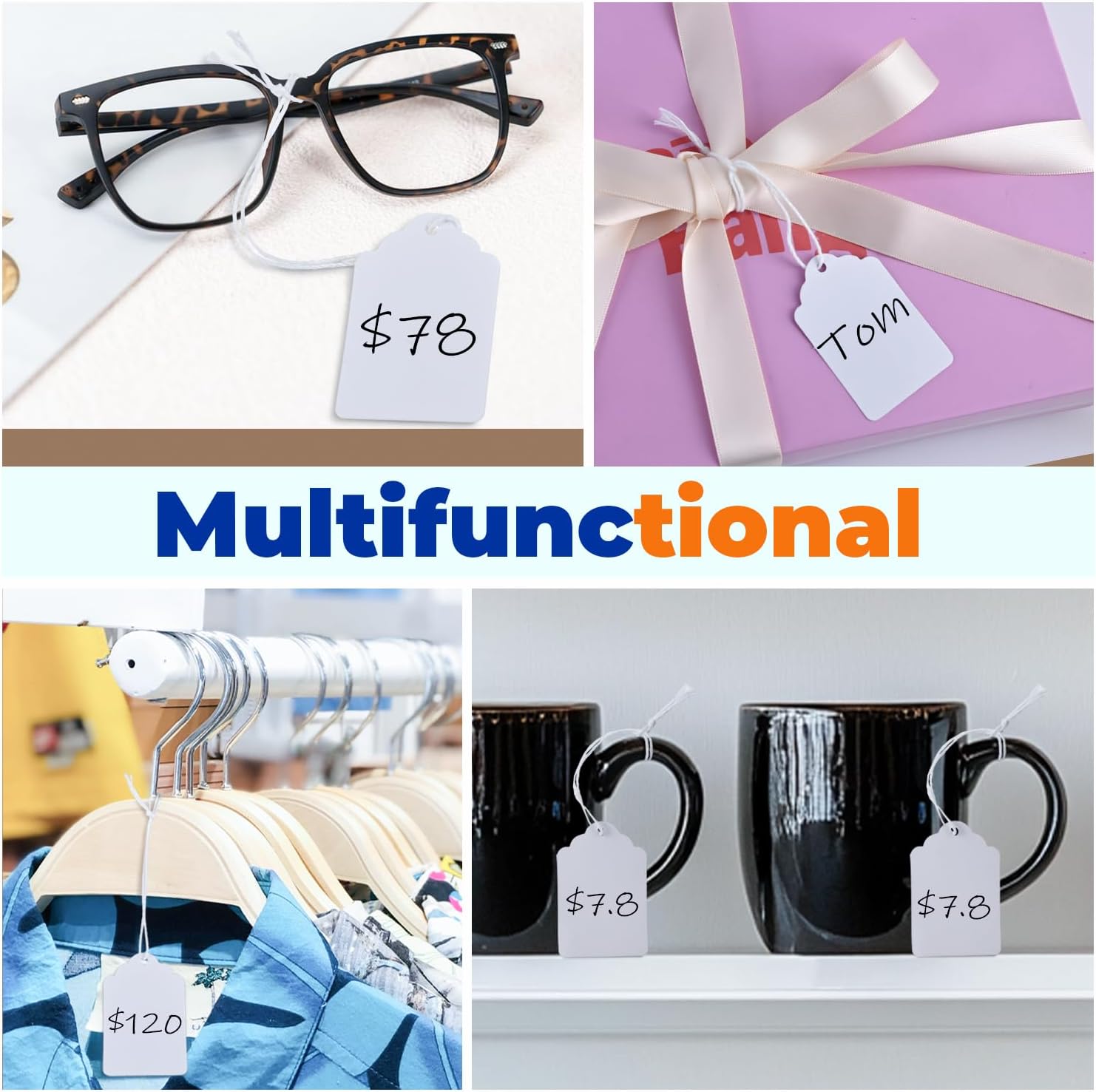 Thumbnail 6 de Brothersbox SMT-001 Price Tags, 1,000 Pre-Strung Writable Tags, 1 3/8 x 2 1/8 in