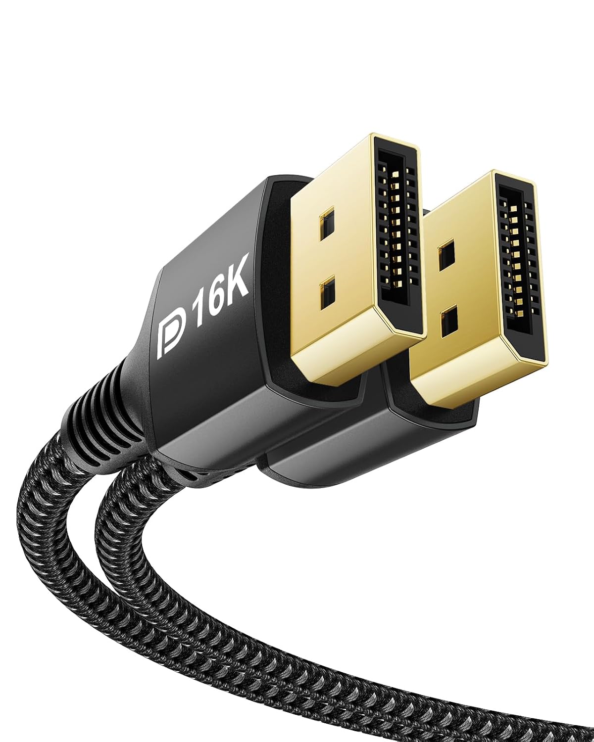 Detalle de Stouchi 2er-Set DisplayPort 2.1 Kabel (DP2.1), 2 m – bis 80 Gbit/s, DSC, HDR, FreeSync/G-Sync