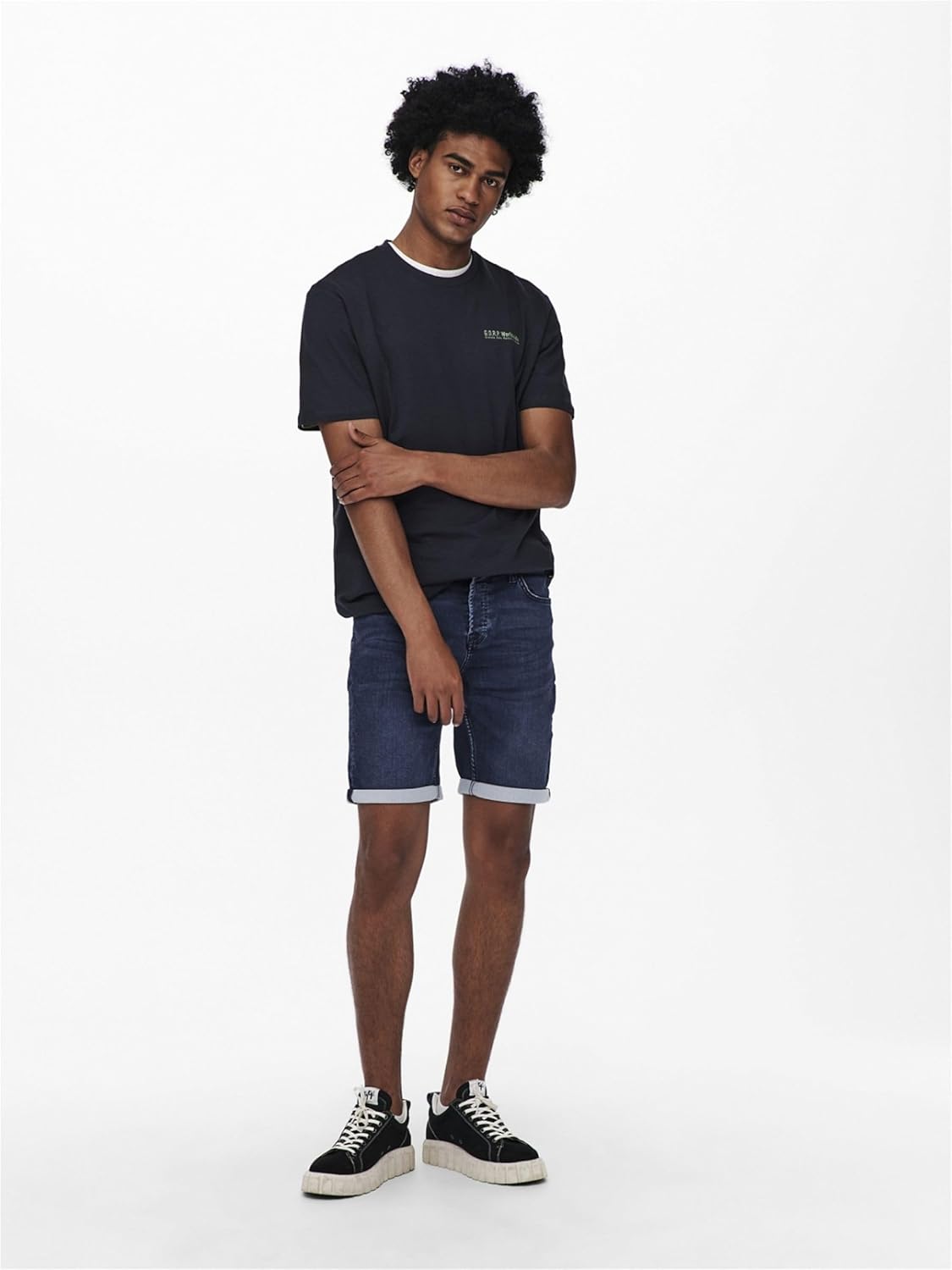 Detalle 2 de Shorts en Denim Capri pour Hommes O&S 3/4 – Bermuda Été Décontracté ONSPLY