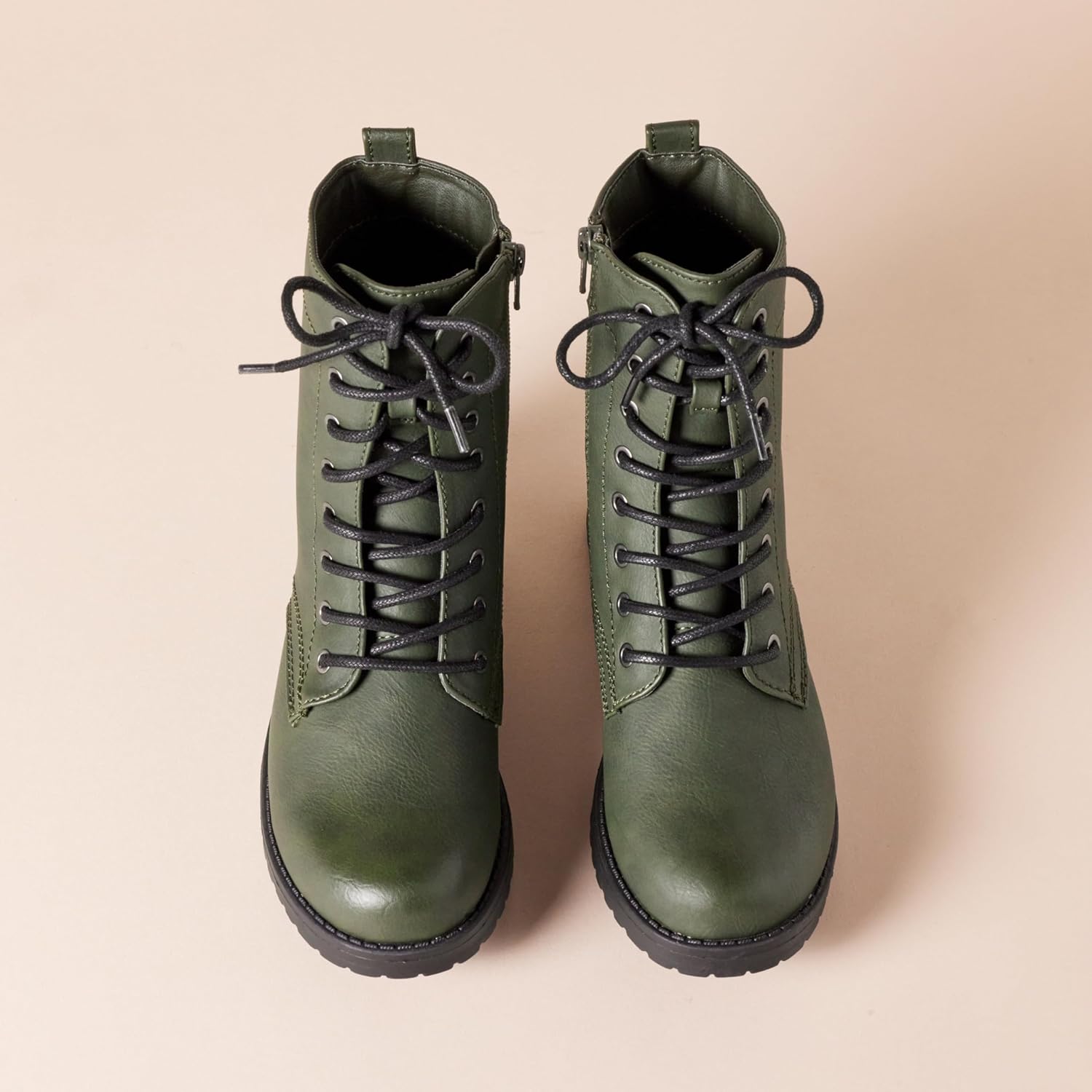 Thumbnail 3 de Damen Combat-Boots mit Schnürung von Amazon Essentials – Combat-Stiefel mit Innenreißverschluss