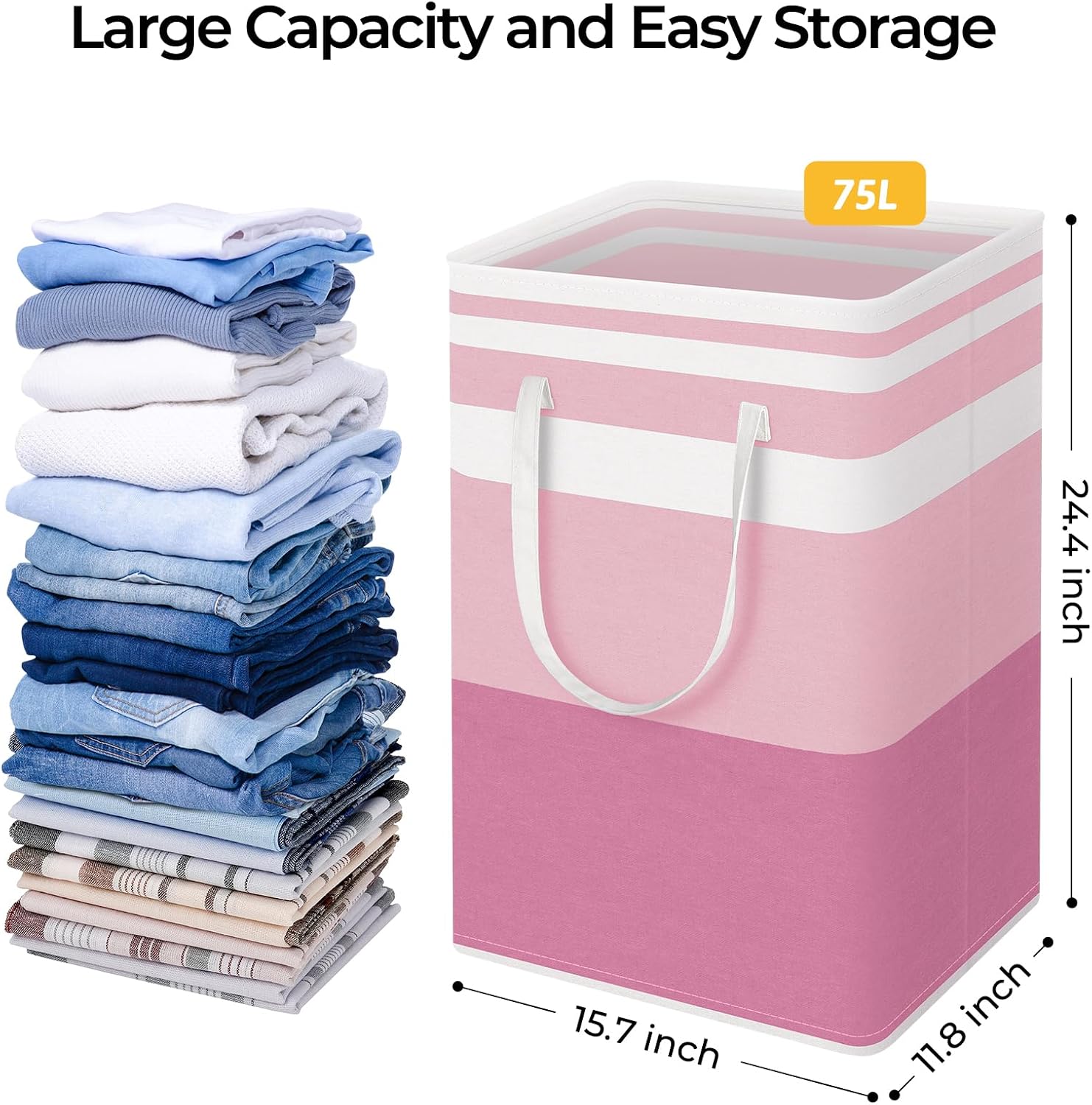 Detalle 2 de HomeHacks Laundry Hamper, 75L