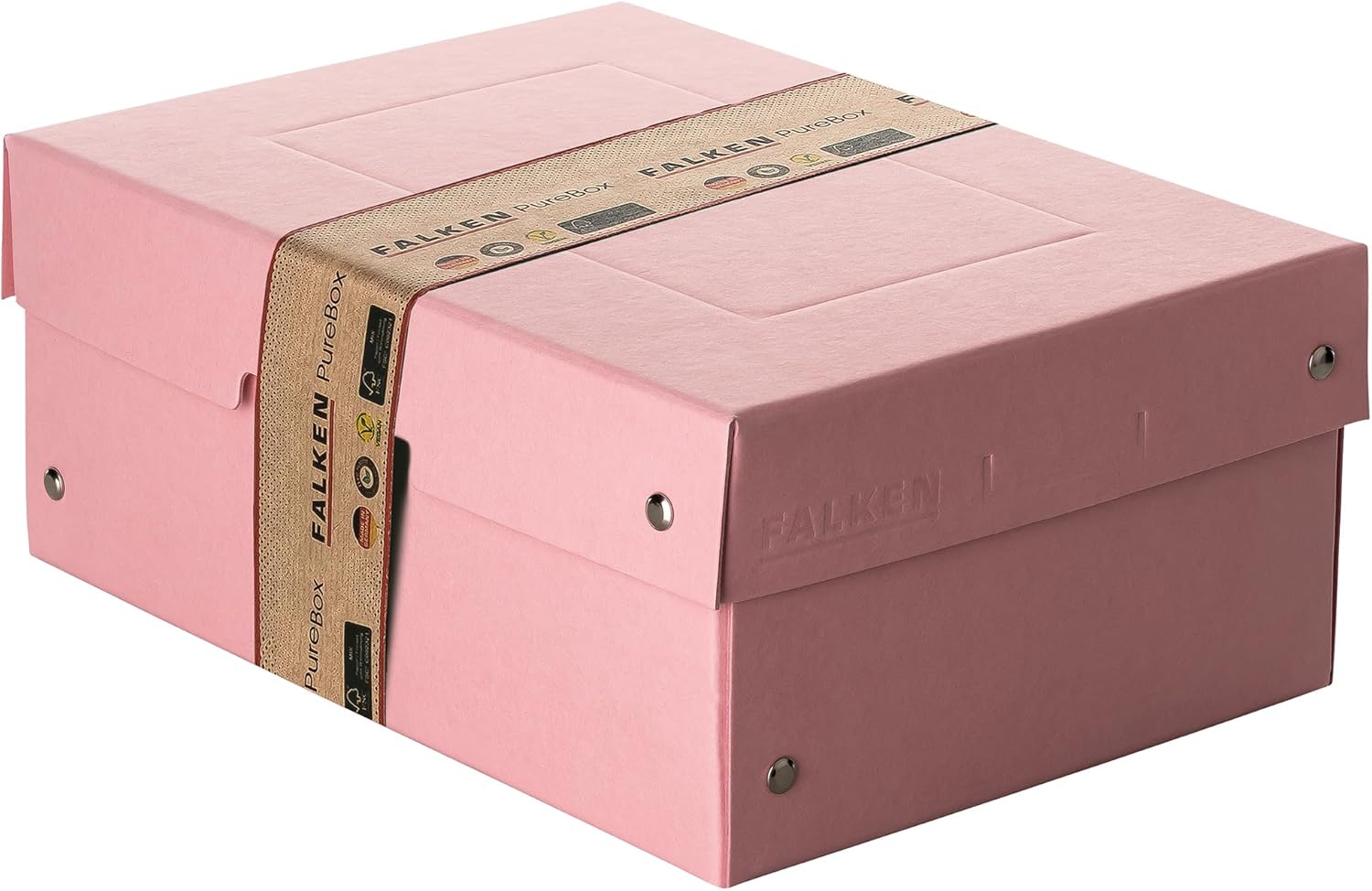 Detalle 2 de FALKEN Scatola originale PureBox Pastel DIN A5, rosa, 100 mm - confezione ecologica tascabile