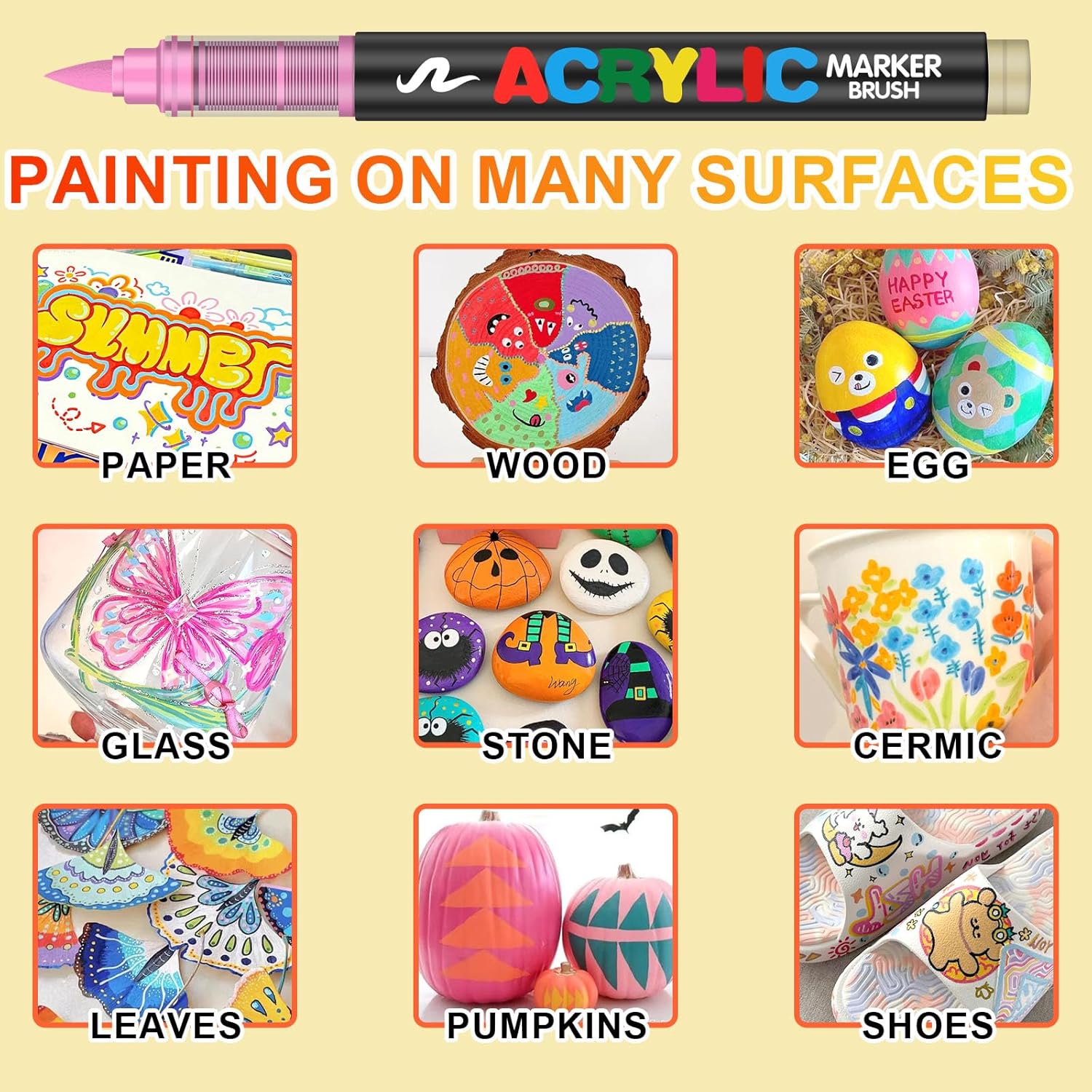 Thumbnail 2 de Laconile 240 Couleurs – marqueurs acryliques à pointe pinceau (240) pour coloriage, calligraphie et supports variés