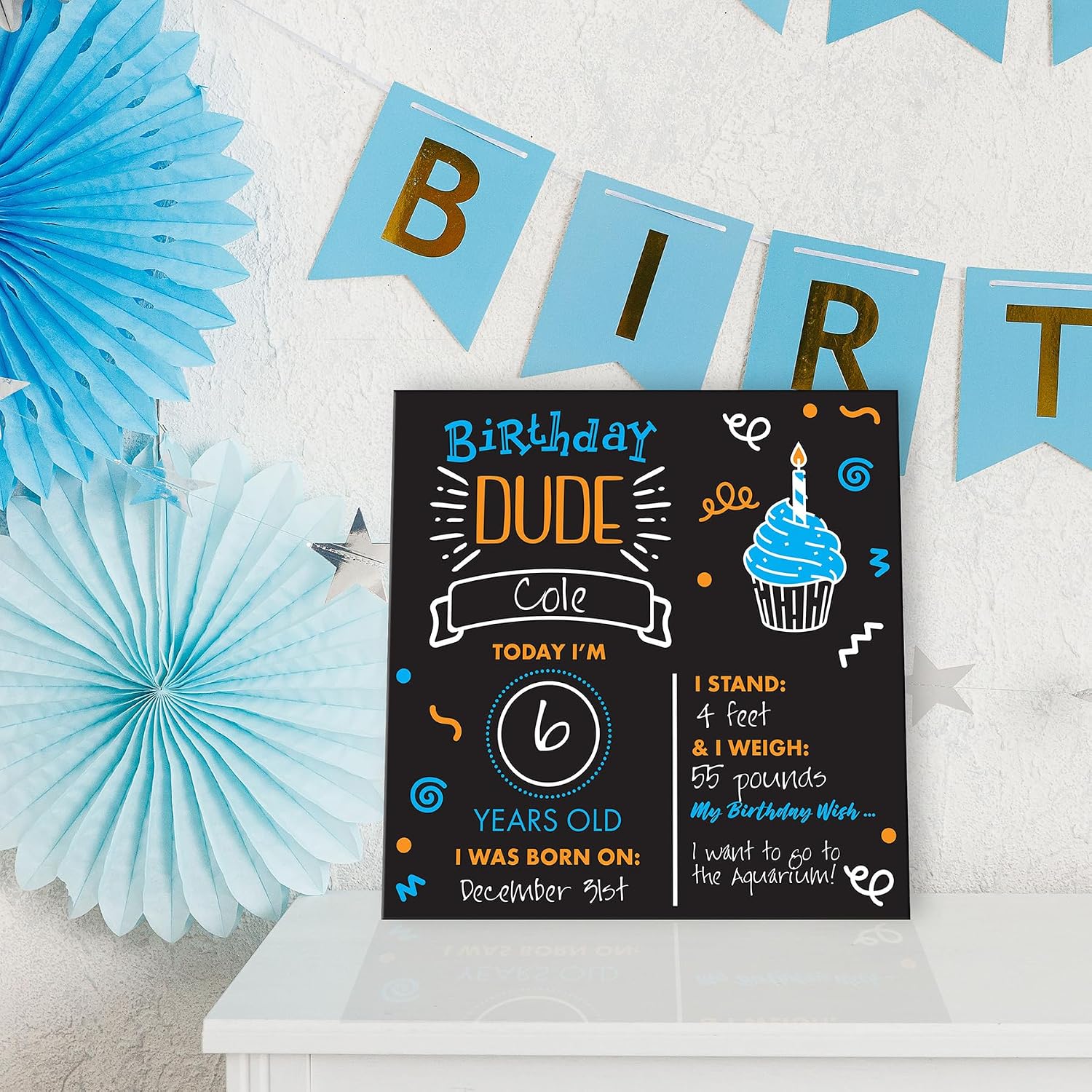 Thumbnail 1 de RoomMates RMK5455CB 12 in Birthday Chalkboard