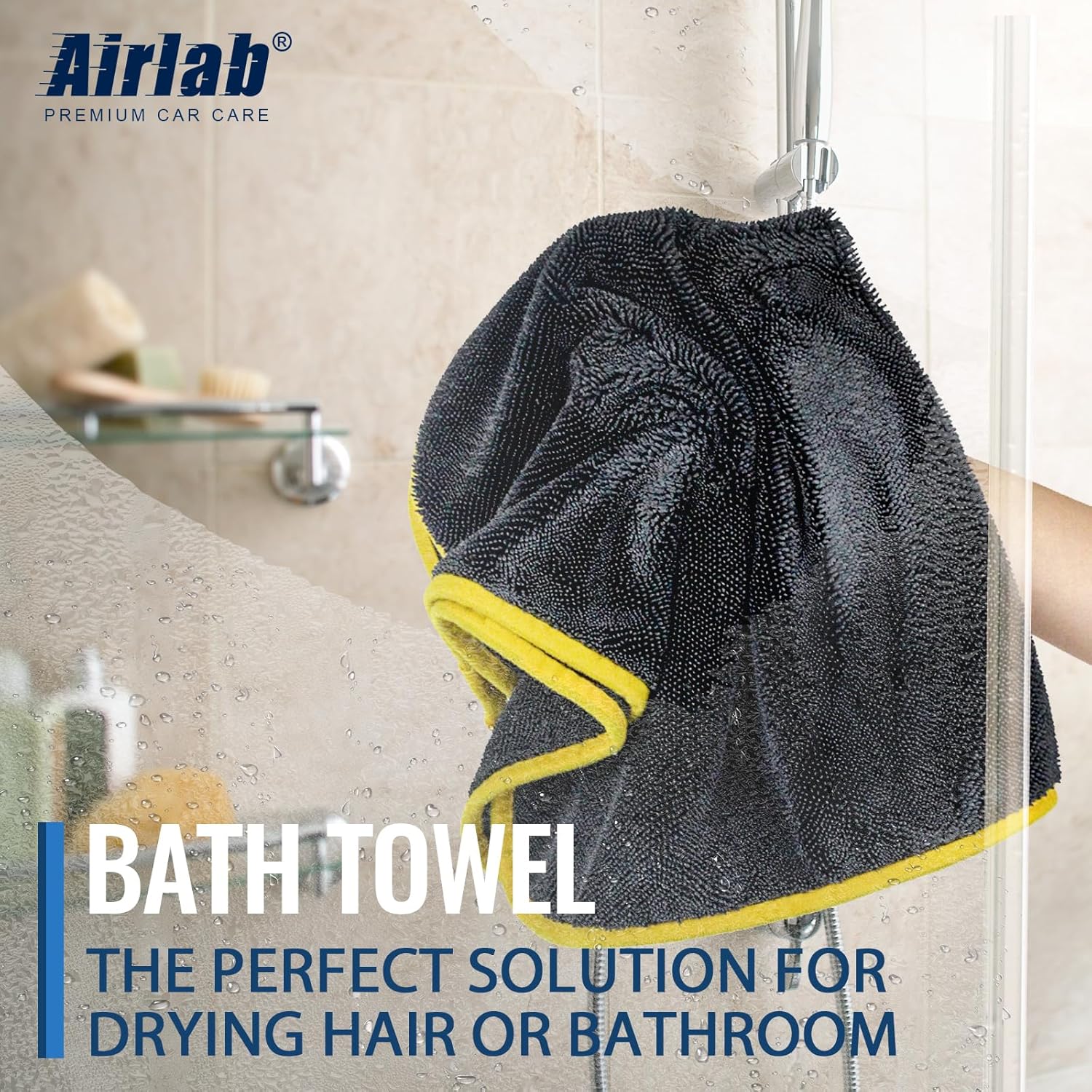 Thumbnail 6 de Airlab Airlab Car Drying Towel Extra Large & Thick 90x60cm (XXL, 650GSM) – dual-sided microfibre car wash drying cloth