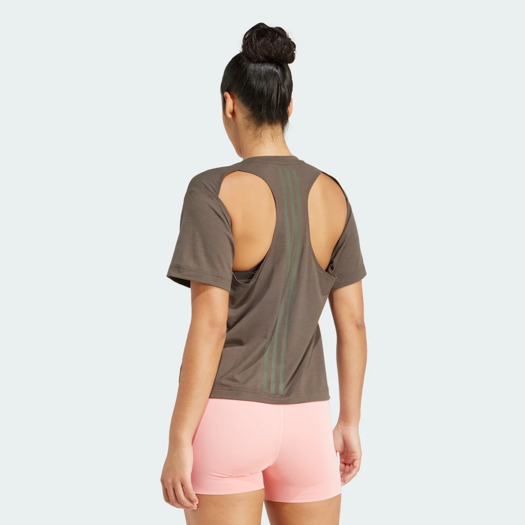 Detalle 2 de Camiseta PrimeLift Back-Cutout 3 bandas de Adidas