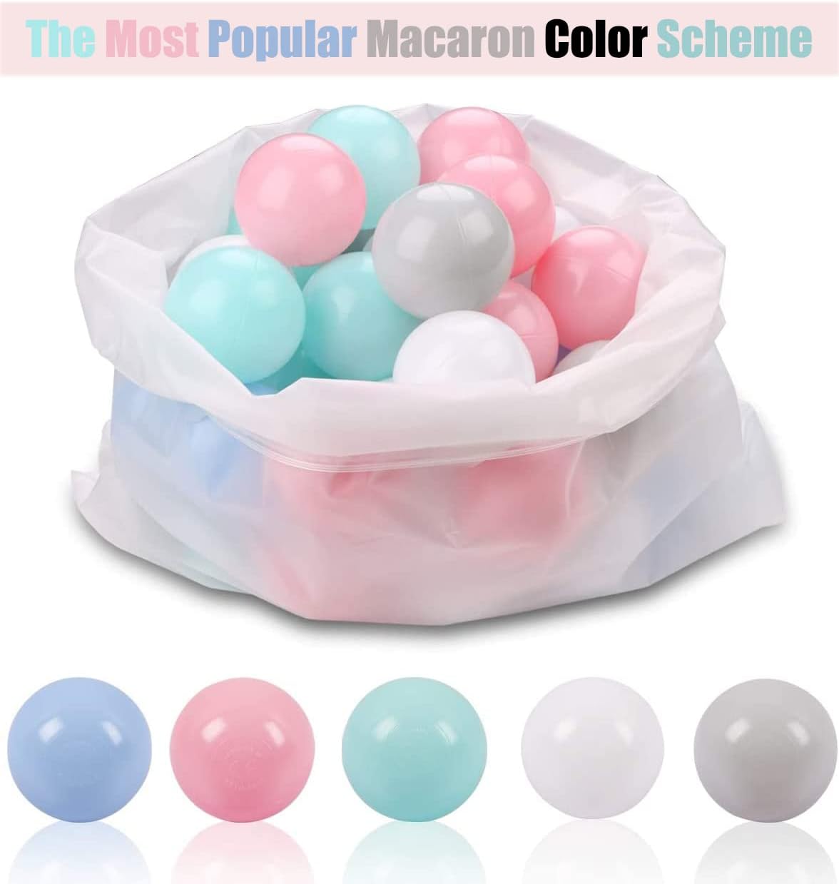 Detalle 2 de LANGXUN Soft Plastic Ball Pit Balls 50 100 200 🪀