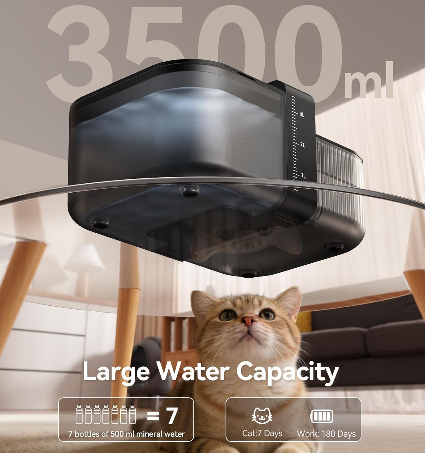 Detalle de FEELNEEDY smart water fountain 3.5L