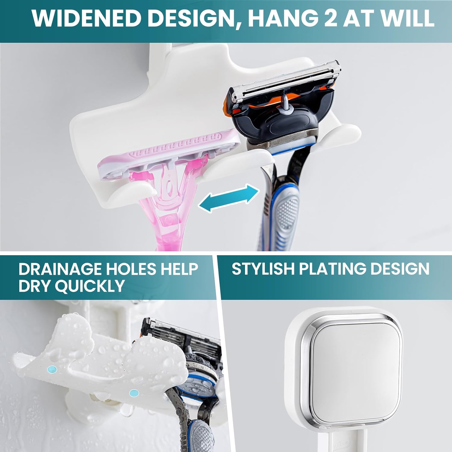 Thumbnail 4 de TAILI 💈 Pack de Ventosas para Maquinilla en Ducha, Impermeable