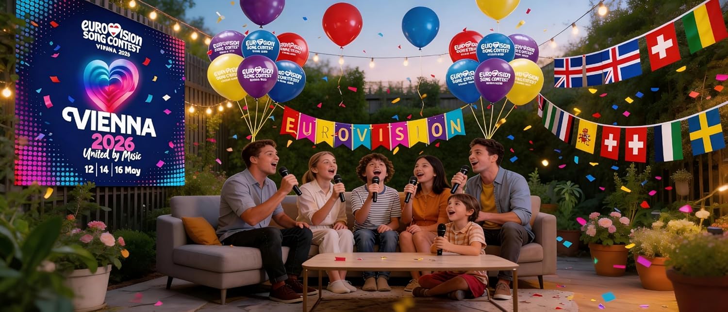Thumbnail 6 de Eurovision Song Contest 2026 Vienna Party Decorations: Flag Banner (120 × 180 cm)
