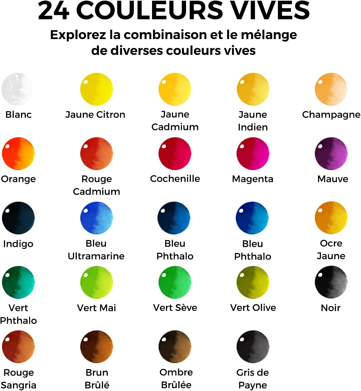 Thumbnail 2 de Funto Mini Watercolor Paint Set 24 couleurs voyage