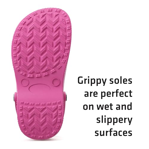 Detalle de Lakeland Active Children's Silloth Lightweight Ventilated Clogs – Hot Pink (11 Child UK)