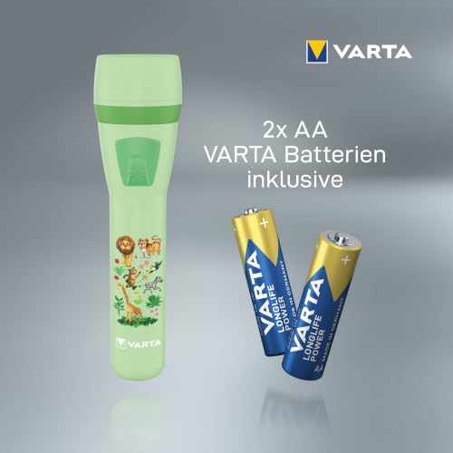 Detalle de VARTA Kindertaschenlampe Kids Flashlight Dschungel Design mit Augenschutzglas